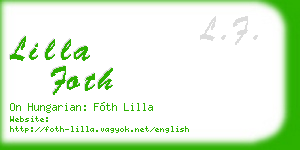 lilla foth business card